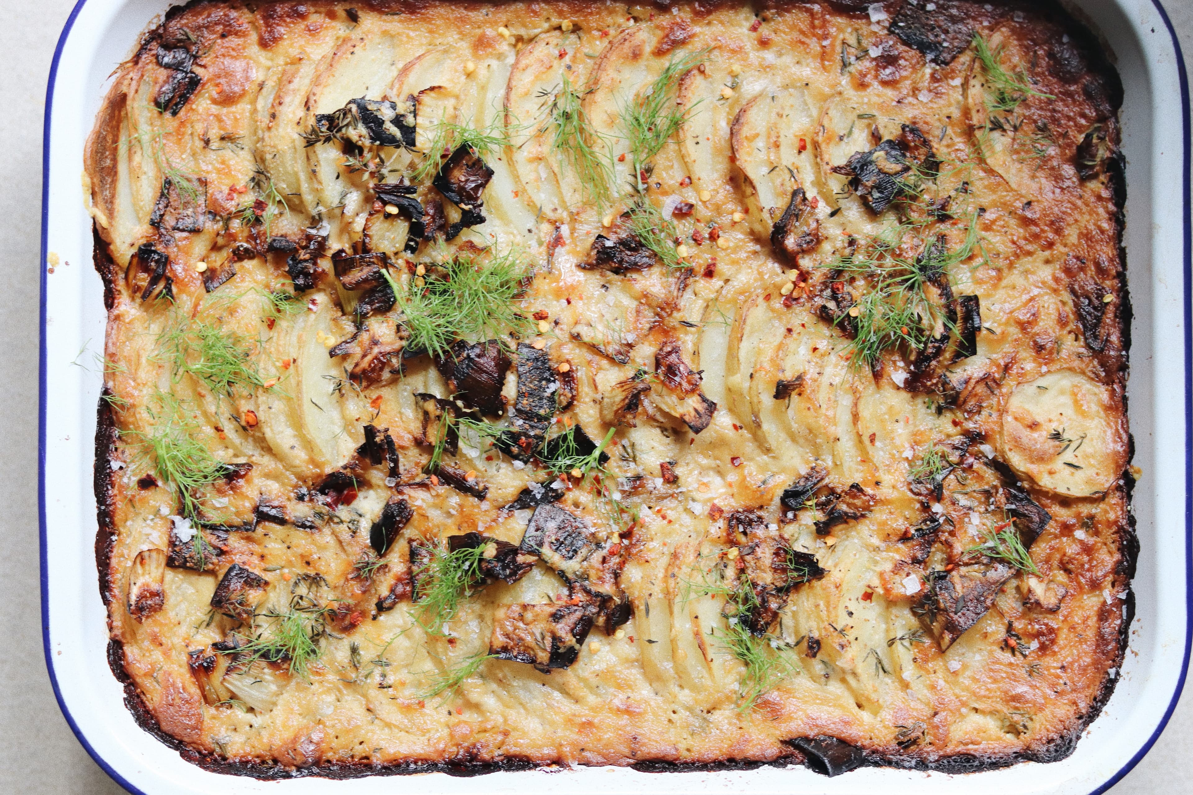Caramelised Leek Gratin